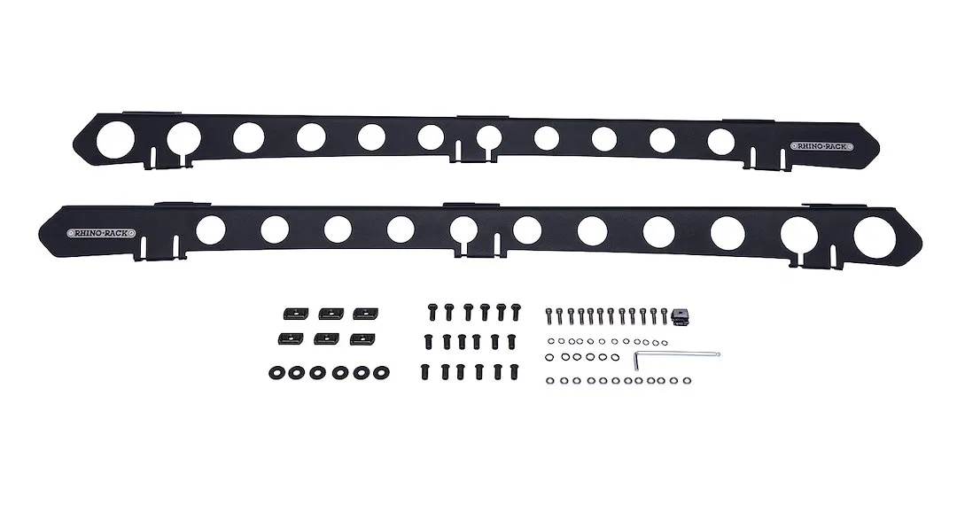 RR1B1 – RHINO RACK Roof Rack Side Rail, Used With Rhino Rack's Pioneer System Stainless Steel Black